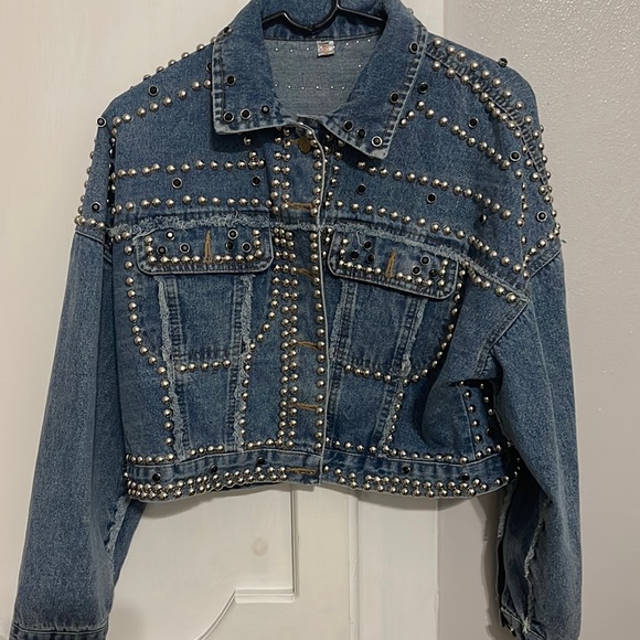 Jackets & Blazers - Studded jean jacket